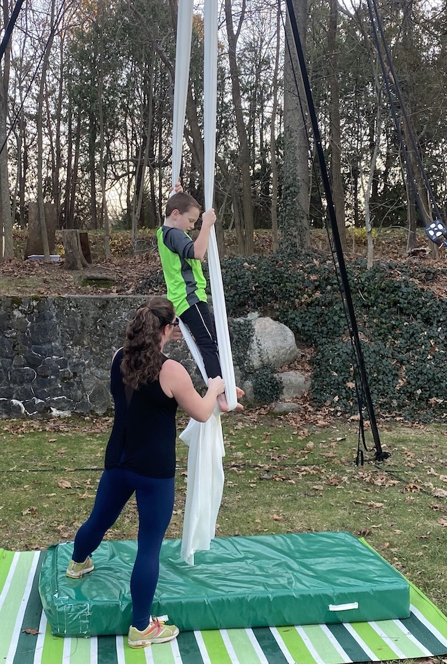 Cait spots a young student outdoors